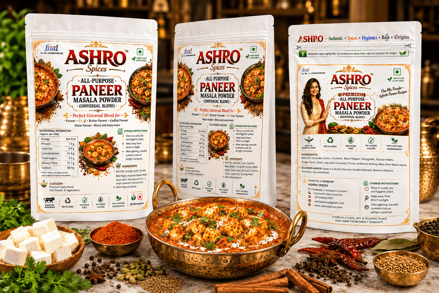 ASHRO Premium Paneer Masala Powder